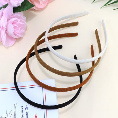 Vovii 4-Pack Thin Headbands for Women - Non-Slip Fabric Skinny Hairbands, No Headache Pressure