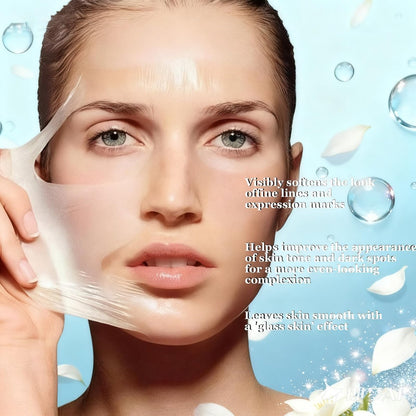 skynflow Collagen Mask - Overnight Wrapping Niacinamide Peel Off Facial Mask for Hydration & Elasticity, Supports Firmness & Revives Tired Skin, Hydrolyzed Collagen for All Skin Types - 2.54 Fl Oz Avelisse