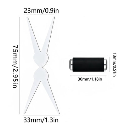 CHEMAILON Cat Eye Nail Magnet for Nails Set – Double-Head French Nail Magnet Tool, Strong Cat Eye Gel Nail Polish Magnet, 2 in 1 Cat Eye Nail Magnet for French Effect, Perfect for DIY or Nail Salon