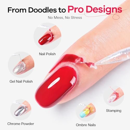 Glamonade Polish Liquid Latex for Nails – 100% Solves Gel Overflow, Peel-Off Barrier for Easy Cleanup, Perfect for Beginners (15ml) - görsel 12