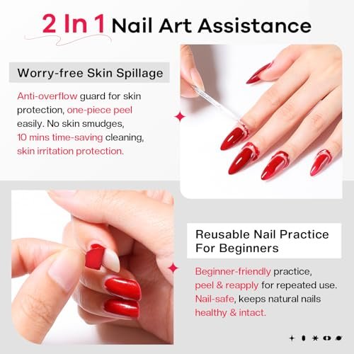 Glamonade Polish Liquid Latex for Nails – 100% Solves Gel Overflow, Peel-Off Barrier for Easy Cleanup, Perfect for Beginners (15ml) - görsel 4