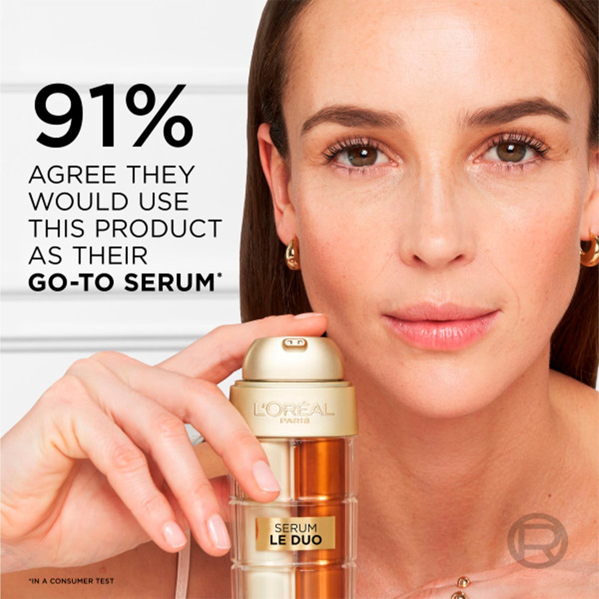 L'Oreal Paris Age Perfect Serum Le Duo Brightening Firming Anti-Aging Serum with Collagen Peptide Niacinamide Vitamin C B3 1 fl oz Avelisse