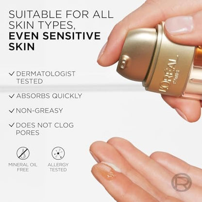 L'Oreal Paris Age Perfect Serum Le Duo Brightening Firming Anti-Aging Serum with Collagen Peptide Niacinamide Vitamin C B3 1 fl oz Avelisse