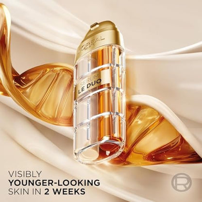L'Oreal Paris Age Perfect Serum Le Duo Brightening Firming Anti-Aging Serum with Collagen Peptide Niacinamide Vitamin C B3 1 fl oz Avelisse