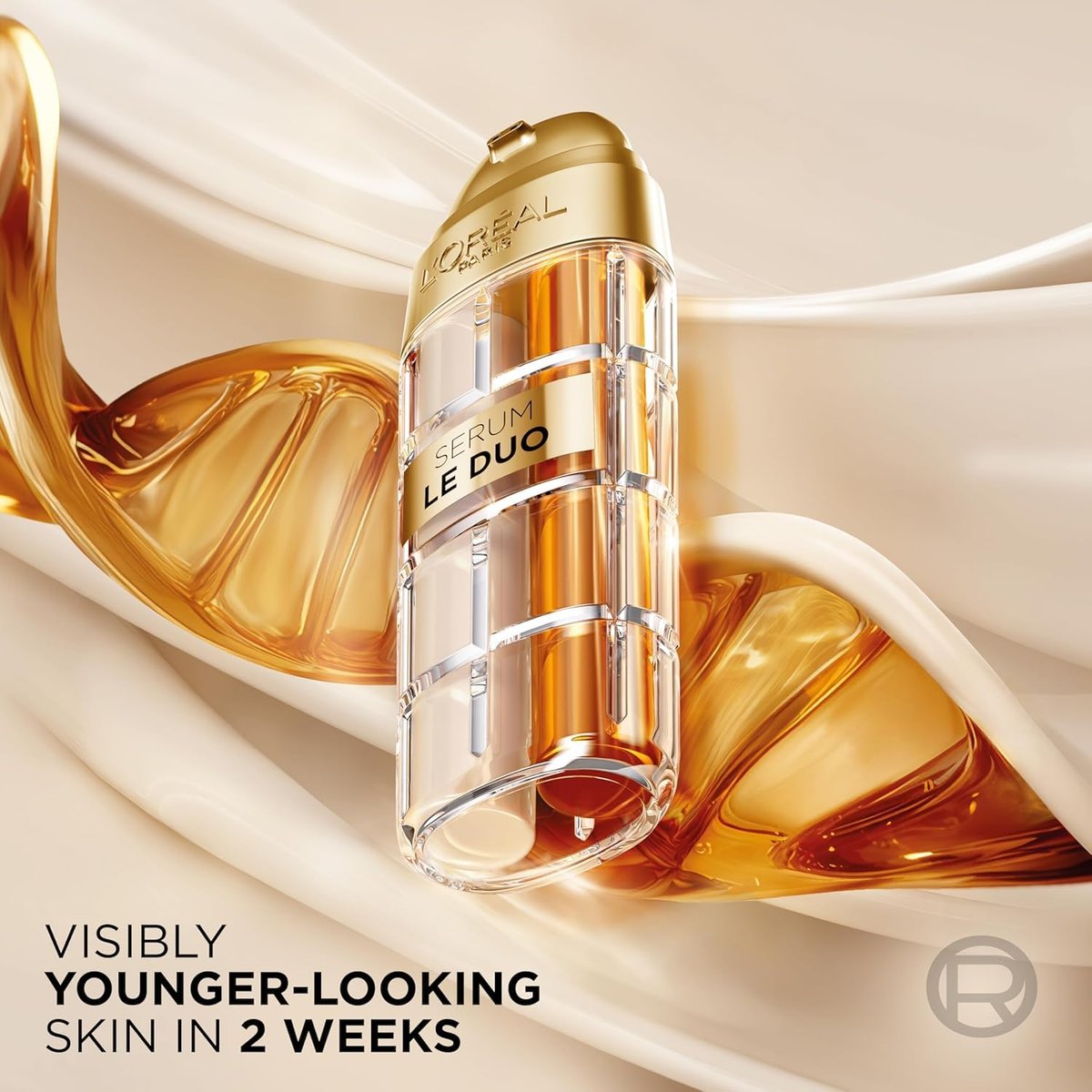 L'Oreal Paris Age Perfect Serum Le Duo Brightening Firming Anti-Aging Serum with Collagen Peptide Niacinamide Vitamin C B3 1 fl oz Avelisse