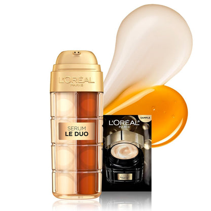 L'Oreal Paris Age Perfect Serum Le Duo Brightening Firming Anti-Aging Serum with Collagen Peptide Niacinamide Vitamin C B3 1 fl oz Avelisse