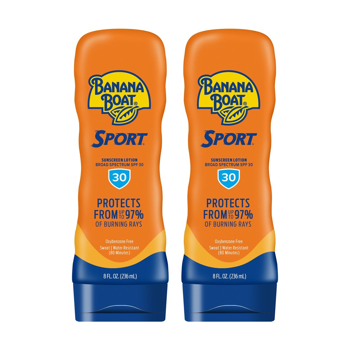 Banana Boat Sport Ultra Lotion Sunscreen Broad Spectrum SPF 30, Twin Pack (8 oz each) Avelisse