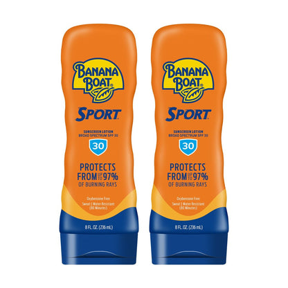 Banana Boat Sport Ultra Lotion Sunscreen Broad Spectrum SPF 30, Twin Pack (8 oz each) Avelisse