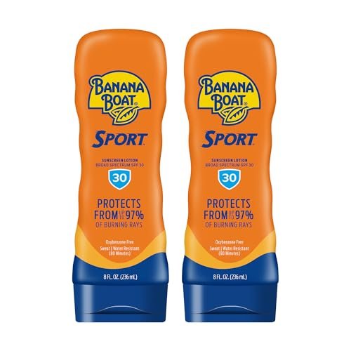 Banana Boat Sport Ultra Lotion Sunscreen Broad Spectrum SPF 30, Twin Pack (8 oz each) Avelisse