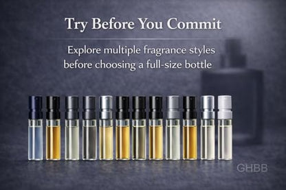GHBB Cologne 11 Designer Sample Vial For Men Sampler Discovery Set Avelisse
