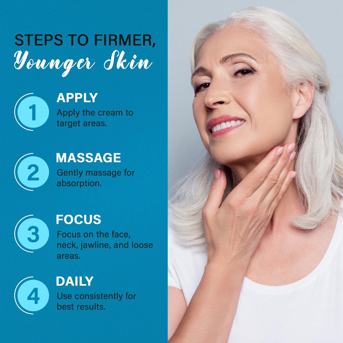 Tighten and Lift Neck Cream: Instant Face Lift Cream - 6-in-1 Anti-Aging Face Moisturizer for Anti-Wrinkle Firm - Collagen Retinol Peptides & Hyaluronic Acid Neck Firming Cream for Skin Care Avelisse