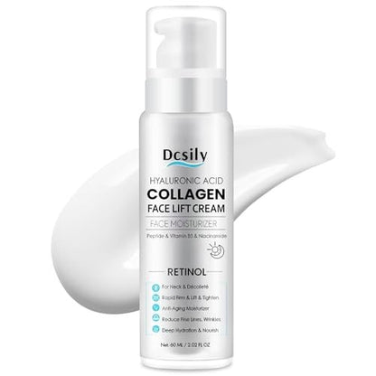 Tighten and Lift Neck Cream: Instant Face Lift Cream - 6-in-1 Anti-Aging Face Moisturizer for Anti-Wrinkle Firm - Collagen Retinol Peptides & Hyaluronic Acid Neck Firming Cream for Skin Care Avelisse
