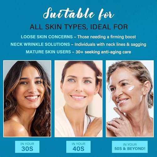 Tighten and Lift Neck Cream: Instant Face Lift Cream - 6-in-1 Anti-Aging Face Moisturizer for Anti-Wrinkle Firm - Collagen Retinol Peptides & Hyaluronic Acid Neck Firming Cream for Skin Care Avelisse
