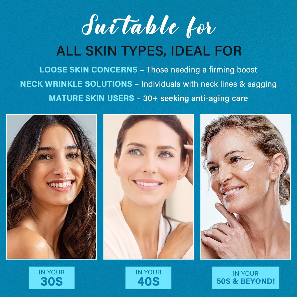 Tighten and Lift Neck Cream: Instant Face Lift Cream - 6-in-1 Anti-Aging Face Moisturizer for Anti-Wrinkle Firm - Collagen Retinol Peptides & Hyaluronic Acid Neck Firming Cream for Skin Care Avelisse