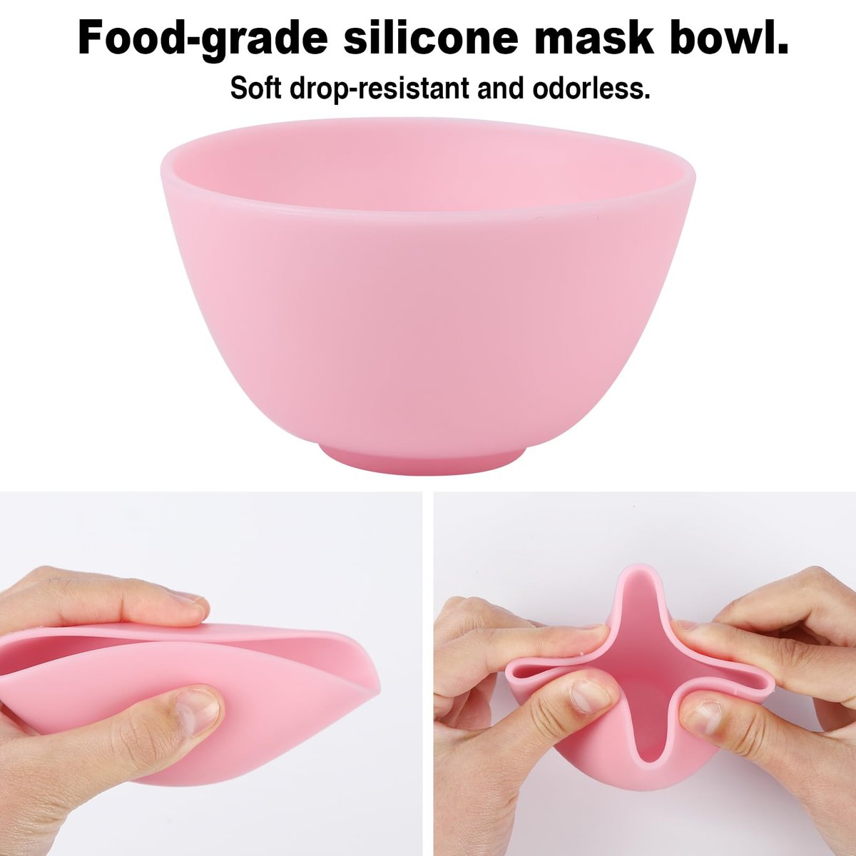 Wahijihe 5-Piece Silicone Facial Mask Mixing Bowls Set – Multicolored Reusable Bowls for DIY Face Mask, Hair Dye & Skincare - görsel 7