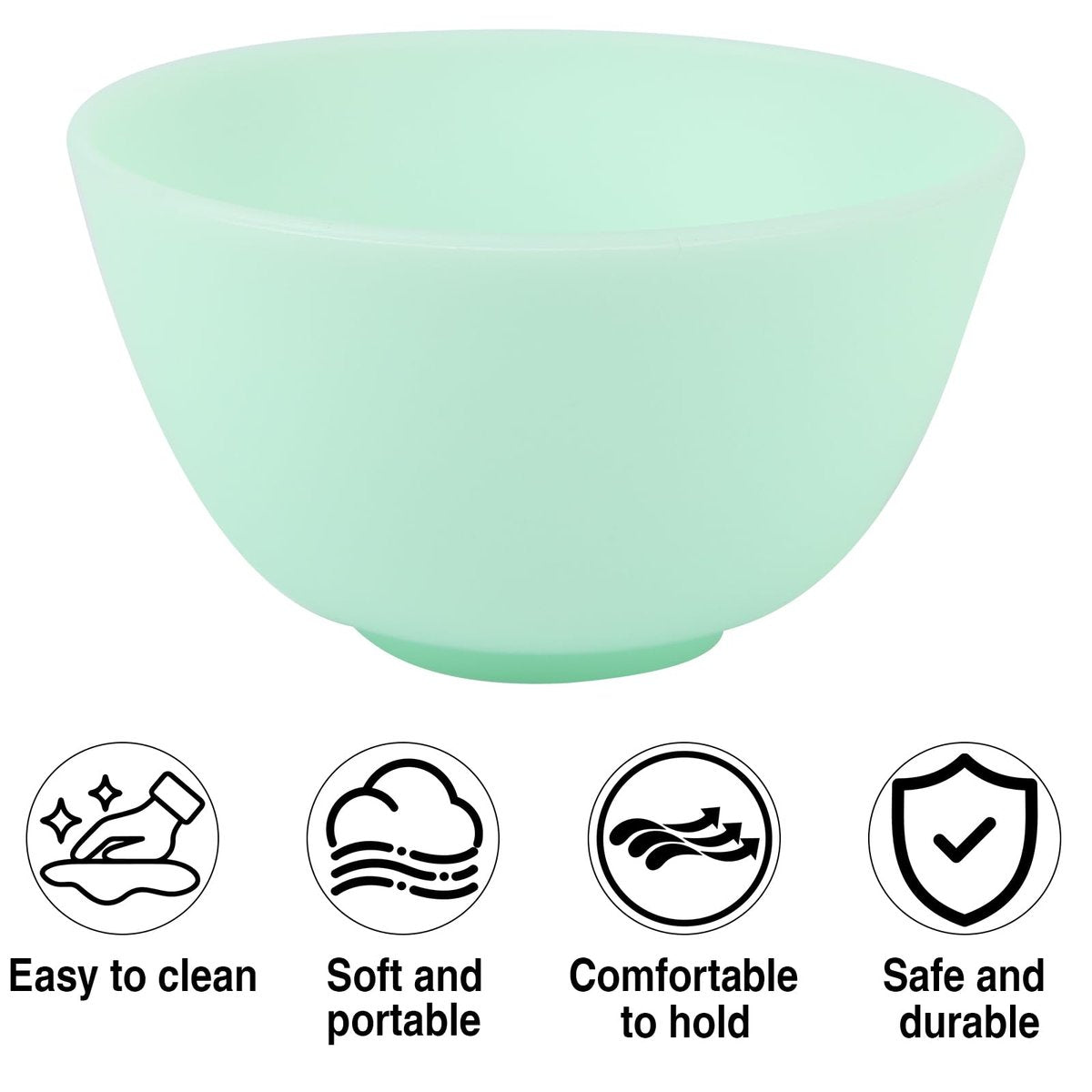 Wahijihe 5-Piece Silicone Facial Mask Mixing Bowls Set – Multicolored Reusable Bowls for DIY Face Mask, Hair Dye & Skincare - görsel 9