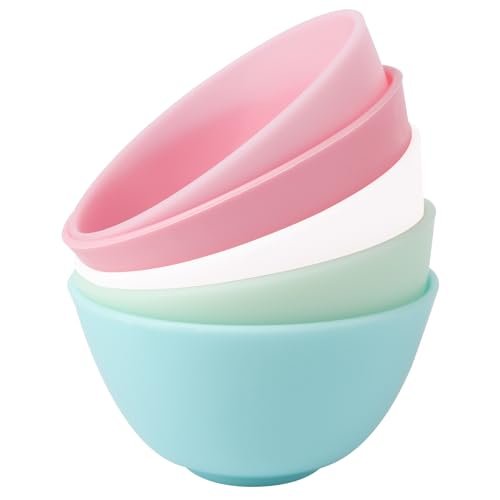 Wahijihe 5-Piece Silicone Facial Mask Mixing Bowls Set – Multicolored Reusable Bowls for DIY Face Mask, Hair Dye & Skincare - görsel 6