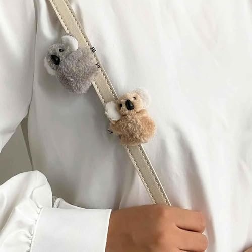3 Pcs Plush Gray and Khaki Koala Hair Claw Clip Set - Cute Cartoon Koala Stuffed Animal Clips for Women - görsel 6