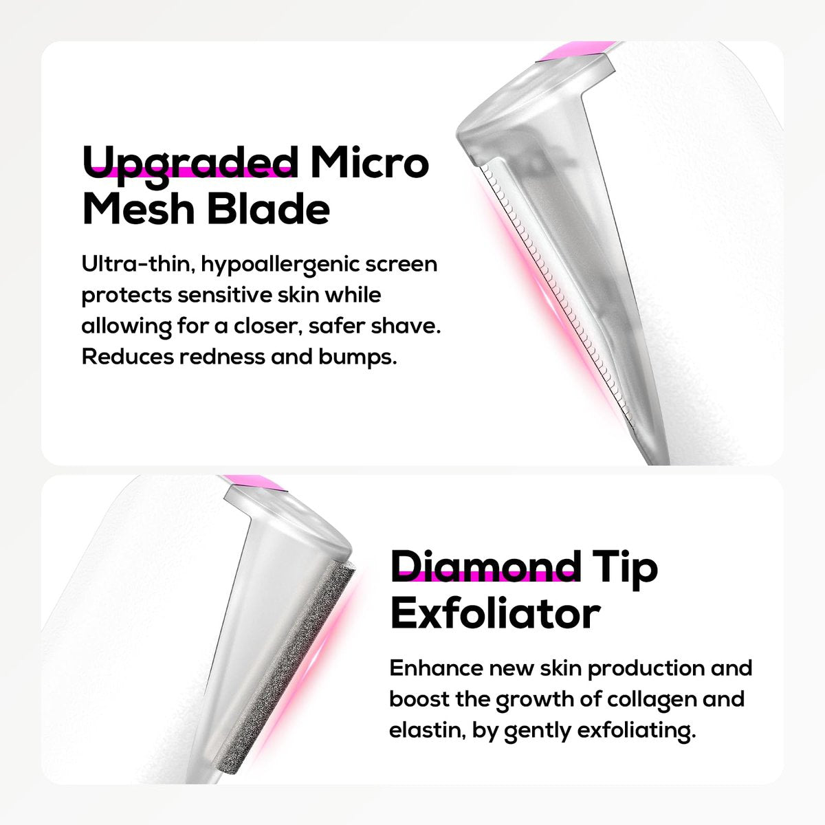 PEDOOD Sonic Dermaplane Razor for Women – Facial Hair Remover with LED Light, 3 Speeds, Mini Electric Dermaplaning Tool for Sensitive Skin, Peach Fuzz Removal, 9 Safety Blades & Exfoliating Head Avelisse