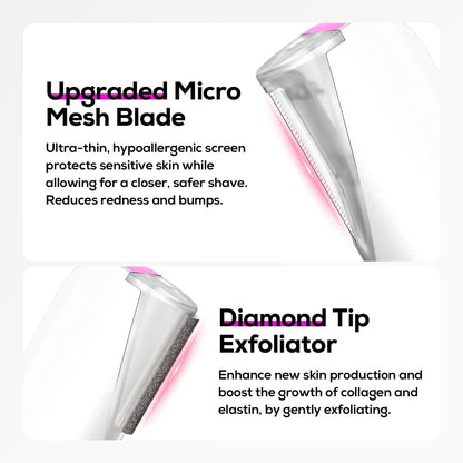 PEDOOD Sonic Dermaplane Razor for Women – Facial Hair Remover with LED Light, 3 Speeds, Mini Electric Dermaplaning Tool for Sensitive Skin, Peach Fuzz Removal, 9 Safety Blades & Exfoliating Head Avelisse