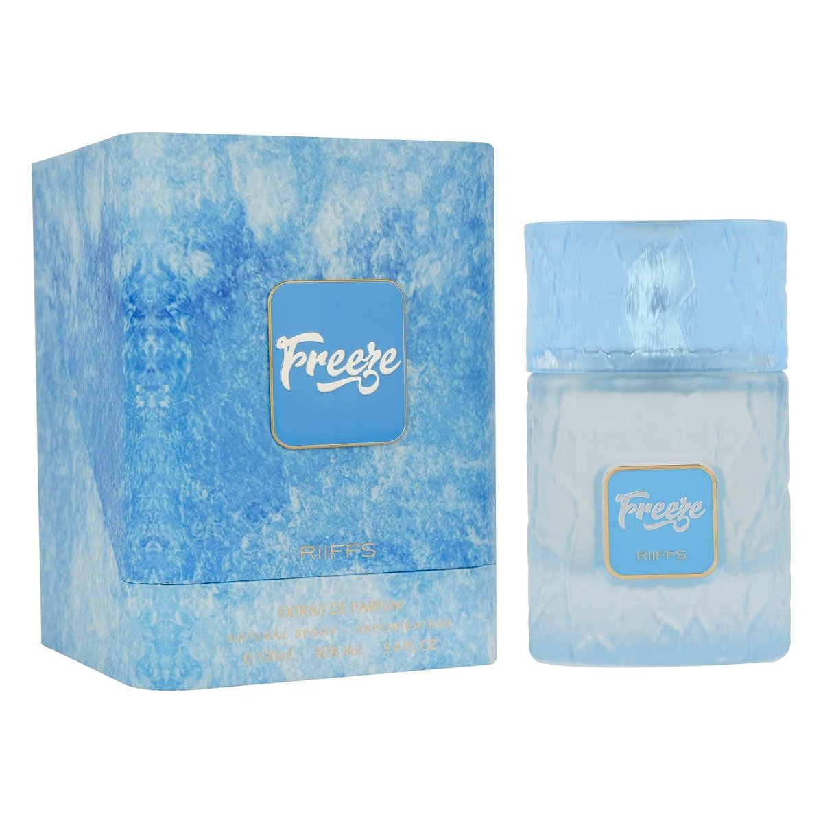 RiiFFS PARFUMS Freeze Extrait De Parfum Unisex Long Lasting Perfume - Fresh Citrus, Mint & Amber Fragrance - Premium Day-to-Night Scent for Men & Women - 100ml Eau de Parfum Spray Avelisse
