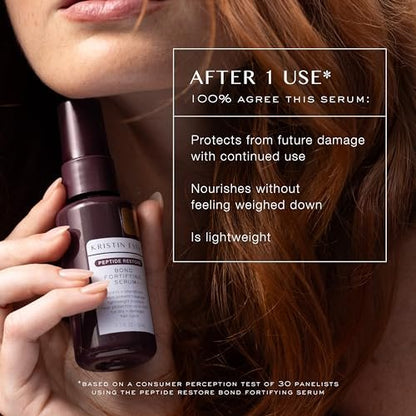 Kristin Ess+ Peptide Restore Fortifying Hair Serum - Moisturizing Bond Repair with Heat Protectant for Frizz & Damaged Hair, Vegan & Sulfate Free, 1.69 fl oz Avelisse