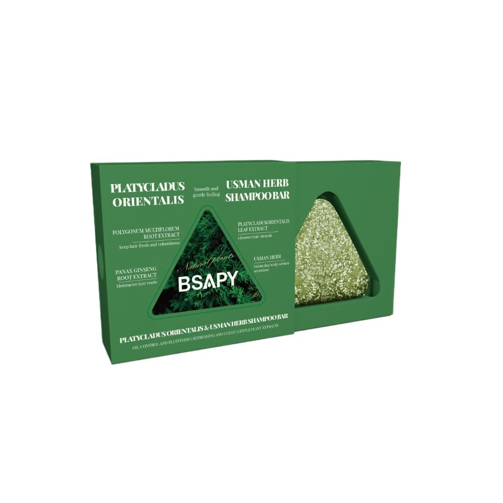 BSAPY Anti Hair Loss Shampoo Bar – DHT Blocker with Polygonum, Ginseng & Tea Tree, Strengthens Roots, Reduces Hair Fall, for Thinning Hair, Herbal Hair Growth Soap 120g Avelisse