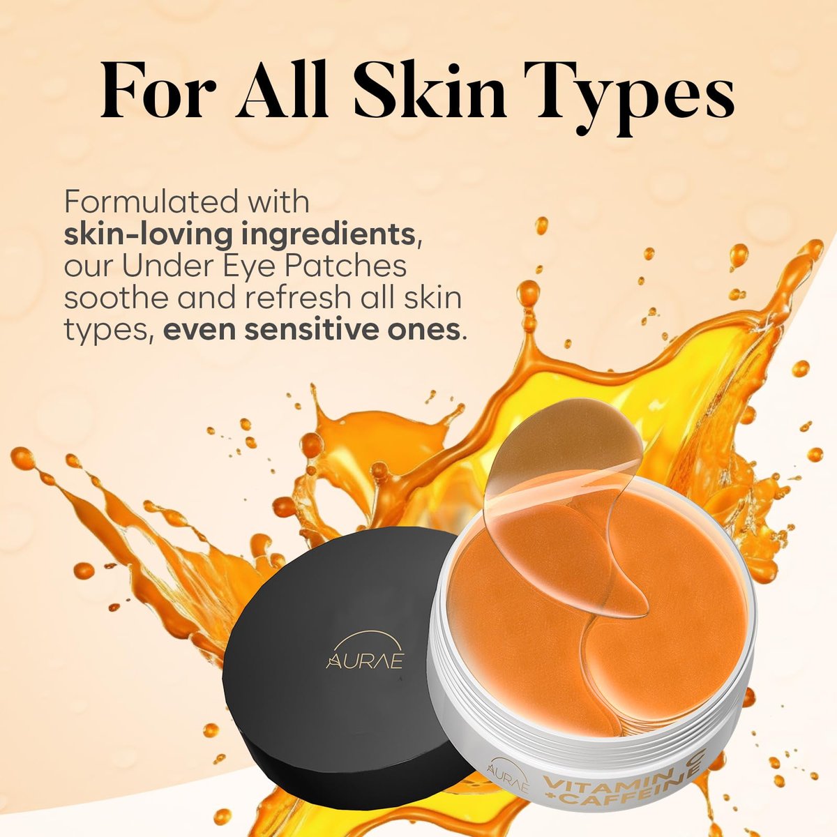 AURAE Vitamin C & Caffeine Under Eye Patches (30 Pairs) – Depuff, Brighten & Hydrate Under Eyes - görsel 13