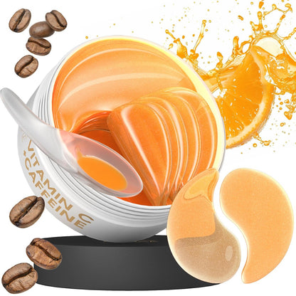 AURAE Vitamin C & Caffeine Under Eye Patches (30 Pairs) – Depuff, Brighten & Hydrate Under Eyes