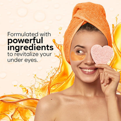 AURAE Vitamin C & Caffeine Under Eye Patches (30 Pairs) – Depuff, Brighten & Hydrate Under Eyes