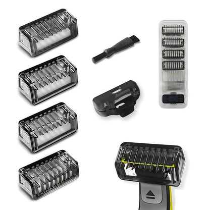 LSAUVWN Guard Combs Kit with Case for Philips Norelco OneBlade - 1/2/3/5mm Guide Combs, 0/3mm Body Comb and Protective Cap