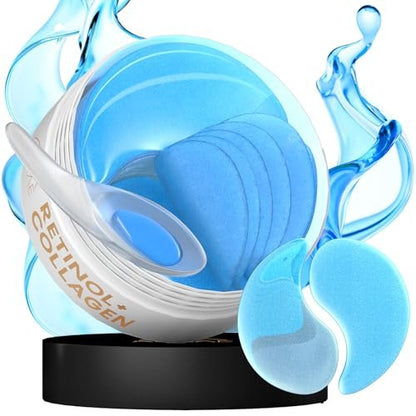AURAE Retinol & Collagen Under Eye Patches (30 Pairs) – Reduce Puffiness, Dark Circles & Fine Lines | Hydrating Eye Mask for Smooth, Bright Eyes
