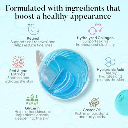 AURAE Retinol & Collagen Under Eye Patches (30 Pairs) – Reduce Puffiness, Dark Circles & Fine Lines | Hydrating Eye Mask for Smooth, Bright Eyes