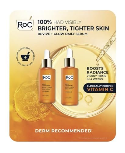 RoC Multi Correxion Revive and Glow Daily Vitamin C Serum Set - 2.7 Fl Oz Total Avelisse