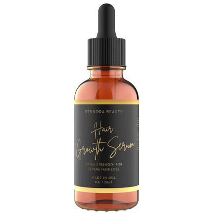 Rennora Extra-Strength Hair Growth Serum with Organic Herbs and Natural Vitamins, Rosemary Oil, Castor Oil, Black Seed, Amla, and Ginseng, No Chemicals, Formulated for Fast Hair Regrowth Avelisse