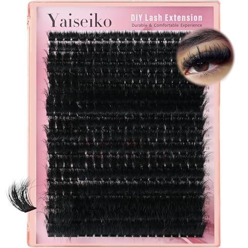 Full Volume Lash Clusters 300D 8-25mm Thick Cluster Eyelash Extensions 340Pcs Wispy 3D Individual Lashes Waterproof Mega Eyelash Clusters Soft False Lashes Big Pack, by Yaiseiko Avelisse
