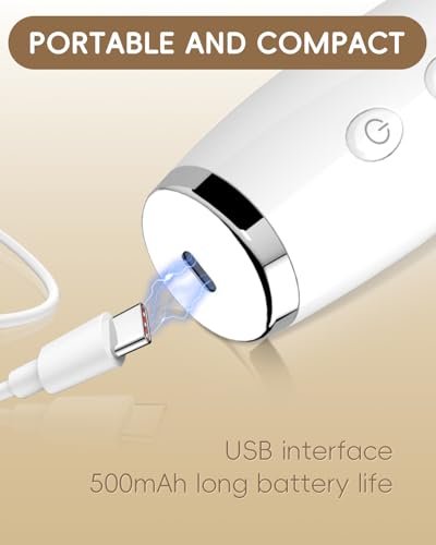 Rechargeable Blackhead Vacuum Pore Cleaner - 5 Attachments & 3 Suction Levels for Deep Facial Cleansing, USB-Powered Blackhead Remover for Women and Men (White) Avelisse
