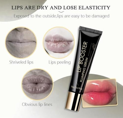 Collagen Lip Booster Plumping Serum - Repair Lip Lines, Anti-Wrinkle, Hyaluronic Moisturizing Treatment for Fuller, Brighter Lips Avelisse