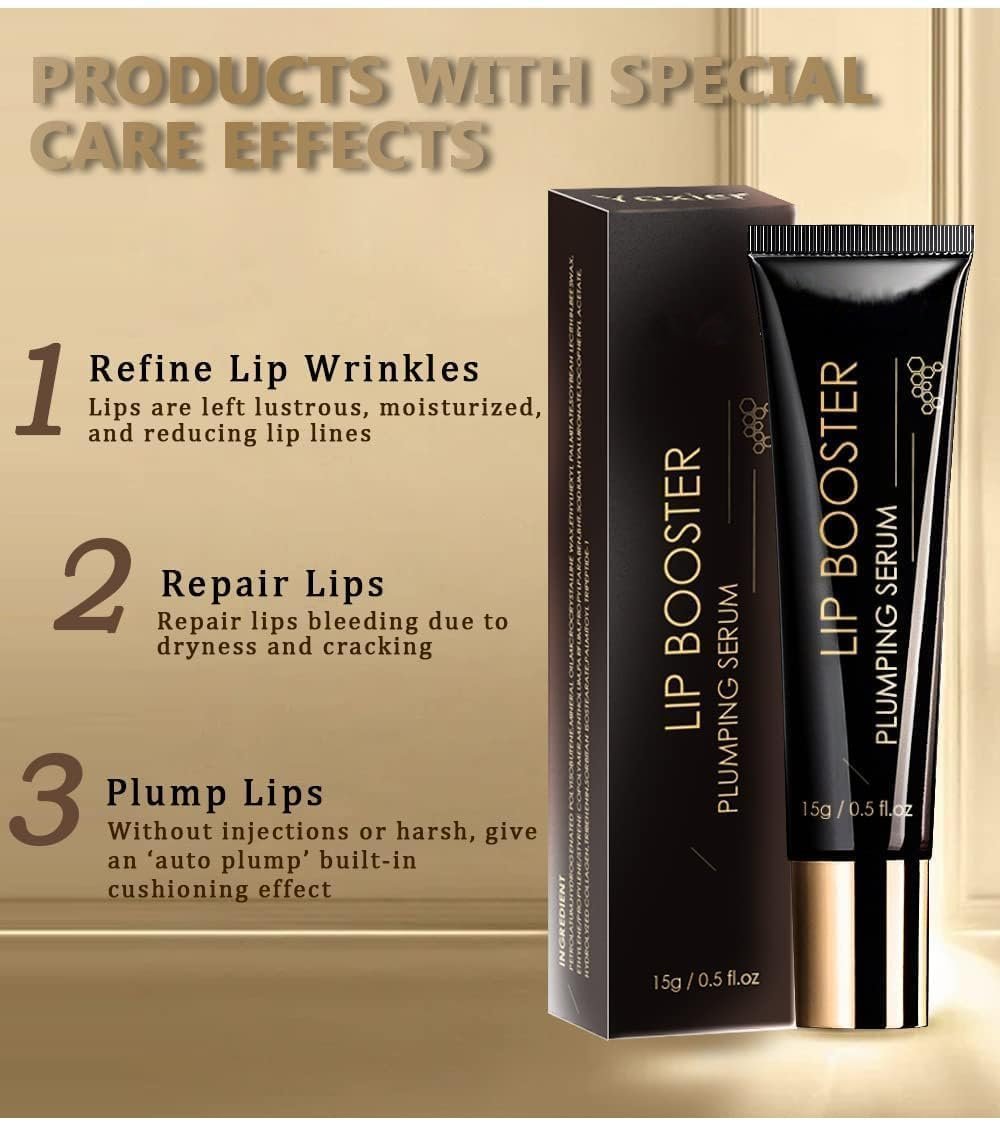Collagen Lip Booster Plumping Serum - Repair Lip Lines, Anti-Wrinkle, Hyaluronic Moisturizing Treatment for Fuller, Brighter Lips Avelisse