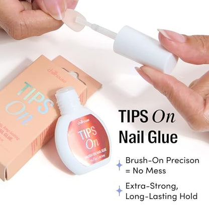 Chillhouse Extra-Strong & Long-Lasting Brush On Nail Glue - .05 fl oz - Press On Nail Adhesive