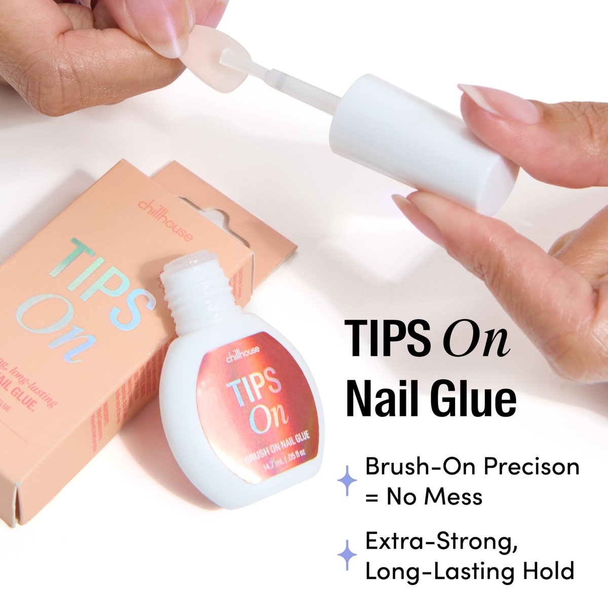 Chillhouse Extra-Strong & Long-Lasting Brush On Nail Glue - .05 fl oz - Press On Nail Adhesive - görsel 4