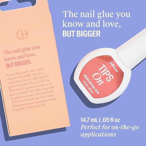 Chillhouse Extra-Strong & Long-Lasting Brush On Nail Glue - .05 fl oz - Press On Nail Adhesive - görsel 5