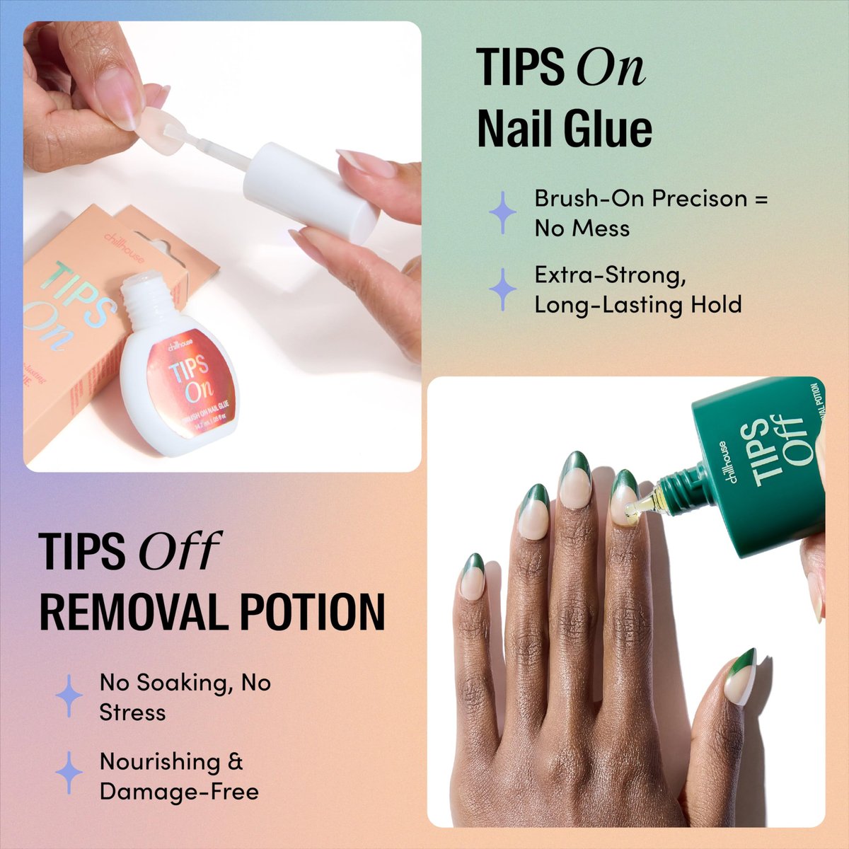 Chillhouse Tips Off Nail Glue Remover – Gentle Press-On Nail Removal with Safflower, Jojoba & Orange Peel Oil – Women-Owned Beauty & Self Care – 1.18 fl oz - görsel 9