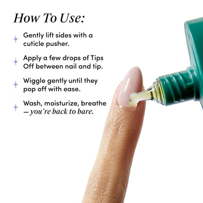 Chillhouse Tips Off Nail Glue Remover – Gentle Press-On Nail Removal with Safflower, Jojoba & Orange Peel Oil – Women-Owned Beauty & Self Care – 1.18 fl oz