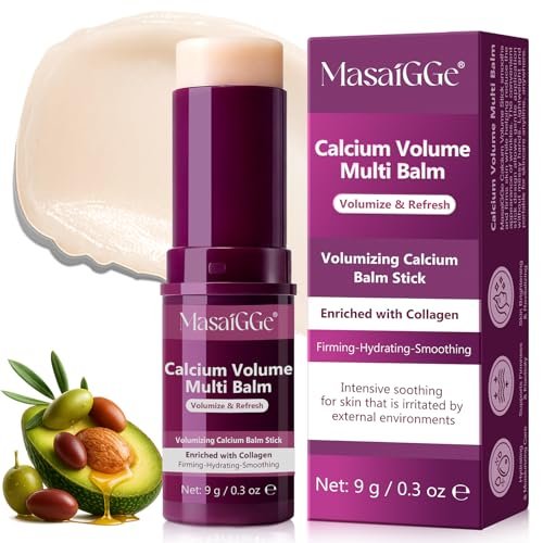 Meifenla Calcium Multi Balm Stick – Collagen Moisturizing Stick for Face, Eyes & Neck, Hydrating & Firming, 0.3 oz - görsel 2