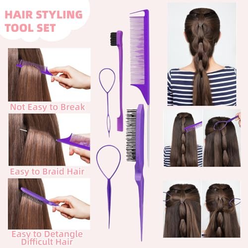 1256 Pcs Hair Accessories for Girls – Ponytail Holders, Toddler Hair Ties with Mini Hair Clips & Star Hair Clips - görsel 12