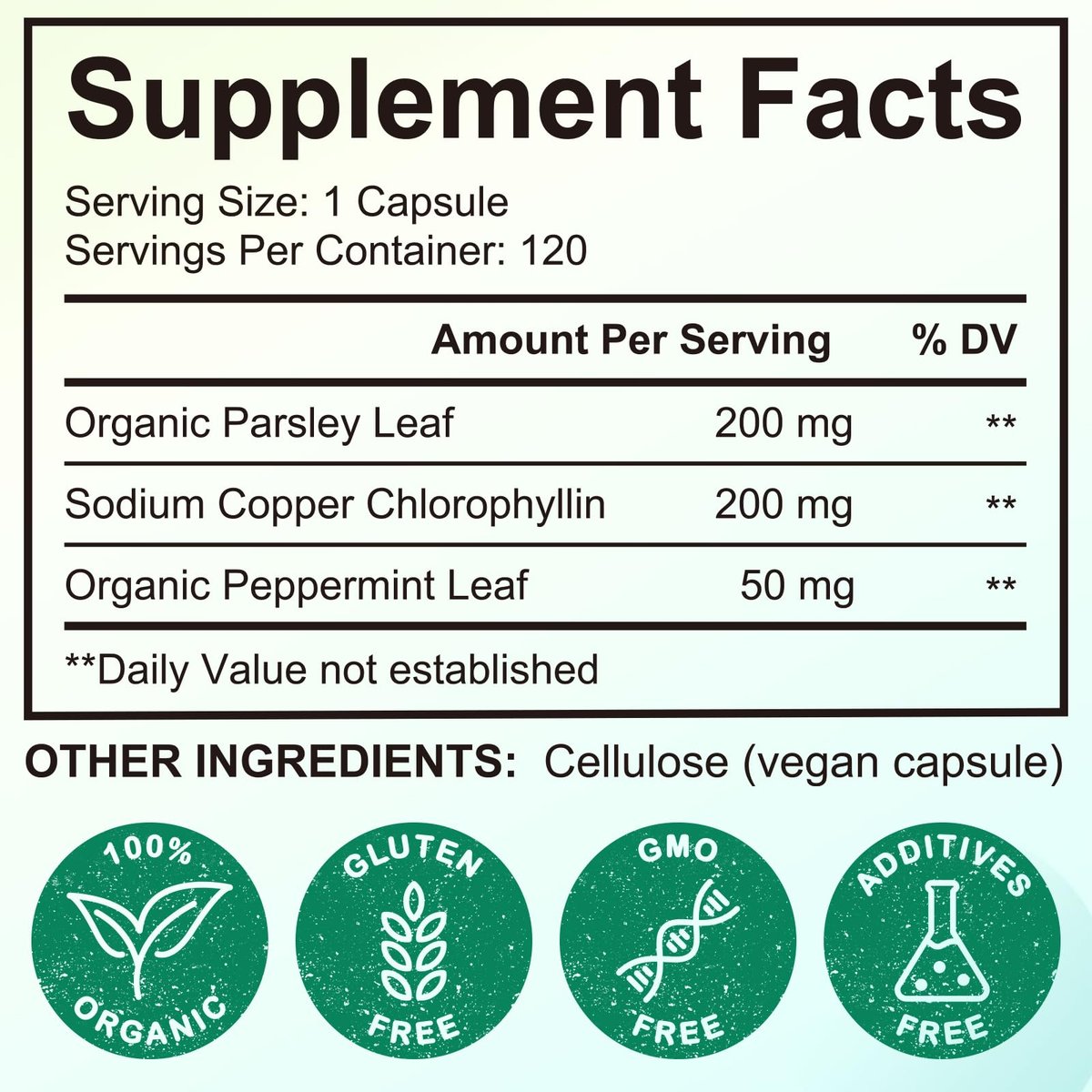 AUIWQWFI Body Deodorizing Supplement - Chlorophyll Pills for Internal Odor Control, Fresh Breath & Digestive Support - 120 Count Avelisse