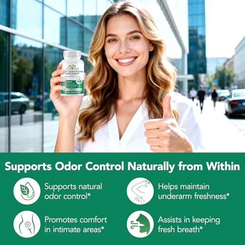 AUIWQWFI Body Deodorizing Supplement - Chlorophyll Pills for Internal Odor Control, Fresh Breath & Digestive Support - 120 Count Avelisse
