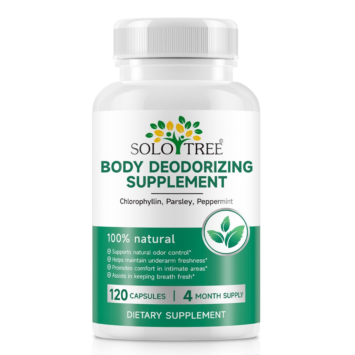 AUIWQWFI Body Deodorizing Supplement - Chlorophyll Pills for Internal Odor Control, Fresh Breath & Digestive Support - 120 Count Avelisse