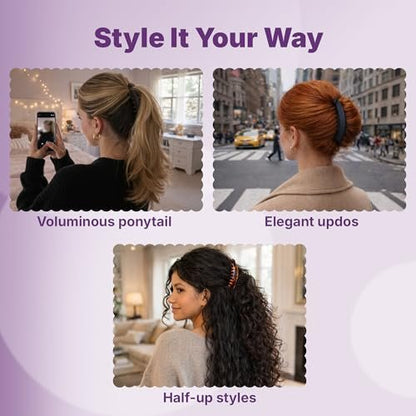 Goody Large Banana Clip Set - Black and Tortoiseshell, 2 Count - Secure, No Crease Hair Clips for All Hair Types